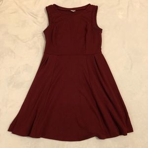 Merona Burgundy A-Line Mini Dress